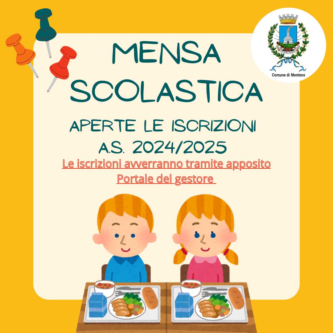 Mensa scolastica, attive le iscrizioni a.s. 2024/2025