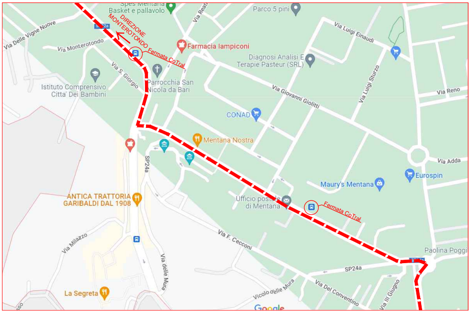 Via Moscatelli: Istituzione nuovo percorso Cotral 