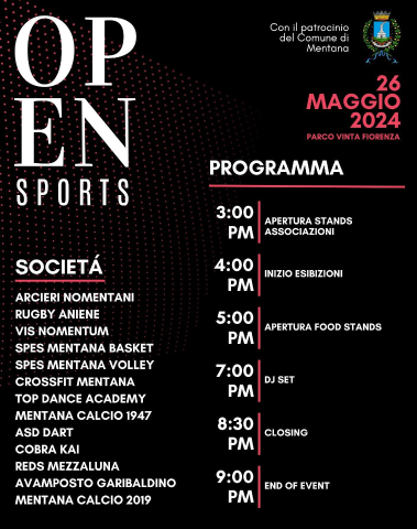 Open sports 2024