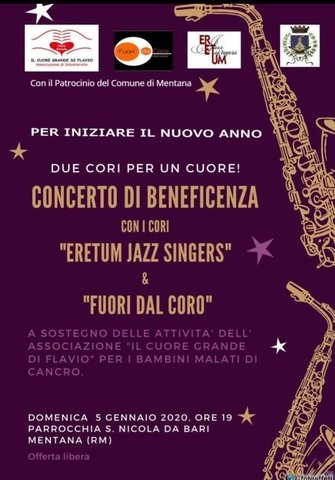 Concerto di beneficenza, con il "Coro Eretum Jazz Singer" presso la Parrocchia San Nicola - Mentana